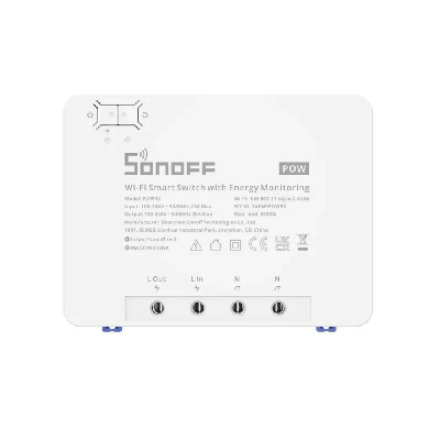 Ndërprerës inteligjent WiFi Sonoff POWR3, monitorim energjie, 25A, i bardhë