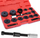 Set veglash për kushineta dhe bushing, 16 copë, valixhe plastike, e kuqe