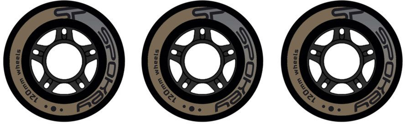 Rrota patinash inline Spokey PU 9506709000, 120x24 mm, 82A, transparente