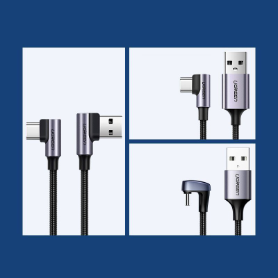 Kabllo USB Ugreen 20855B, USB A në USB C, 0.5m, e zezë