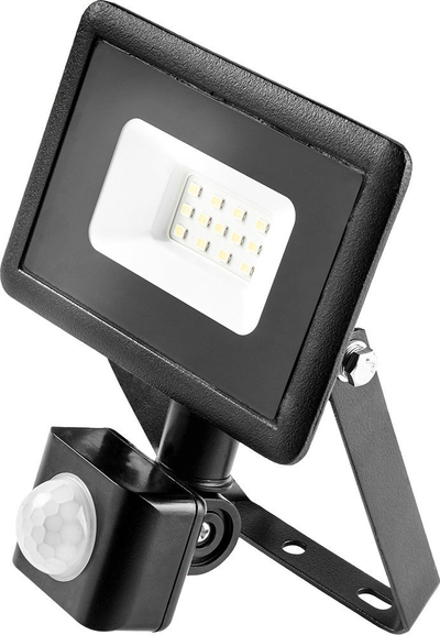 ЛЕД прожектор Нео SMD, 10W, со сензор за движење, црн