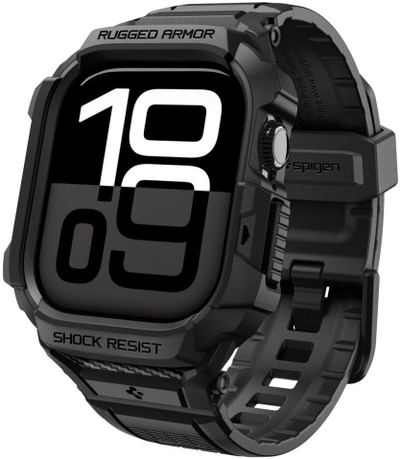 Kopertinë Spigen Rugged Armor Pro 2 për Apple Watch 11 42mm, matte, e zezë