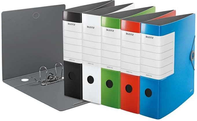 Dosje levër arkiv Leitz 180° Active Solid, A4, 82mm, blu e çelët