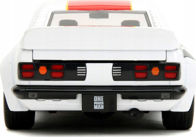 Set lodër Jada One Punch Man, makinë metalike Mazda RX-3 1:24, figurë Saitama 2.75
