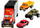 Set lodrash Leantoys Truck, kamion me valixhe, 12 makina të vogla, i kuq