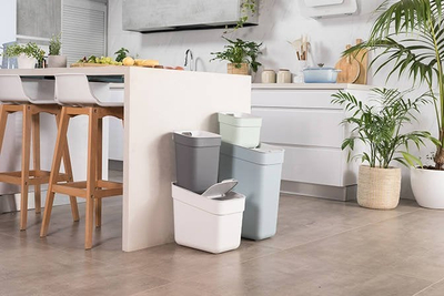 Кошница за отпадоци Curver Ready To Collect, 20L, рециклирана пластика, бела