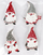 Ornamente për zbukurim Krishtlindjesh Craft with Fun 521577, set me 4 copë, me Santa Claus