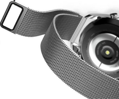 Rrip dore Mercury Mesh për Apple Watch, 38/40/41 mm, çelik inox, ngjyrë argjendi