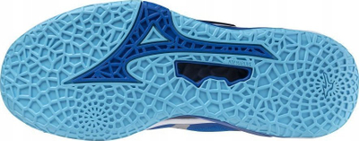 Atlete hendbolli Mizuno Wave Stealth Neo për burra, me shollë non marking, blu