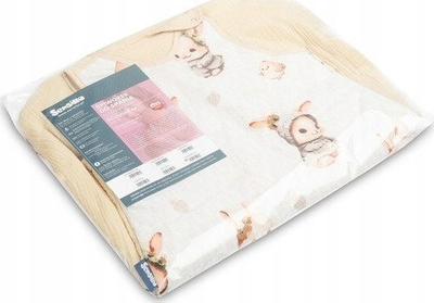 Thes gjumi për bebe Sensillo Bunnies M, 50x80 cm, pambuk, bezhë