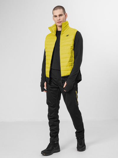 Jelek sportiv 4F Sporty Vest, i lehtë për stinët e ndërmjetme, me mbushje, i verdhë