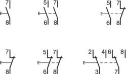 Buton modular Hager SVN351, 16A, 1NO 1NC, i bardhë