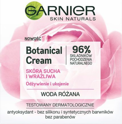 Krem fytyre Garnier Skin Naturals Botanical, ujë trëndafili, 50 ml