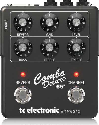 Pedal para‑amp kitare TC Electronic Combo Deluxe 65, me reverb mrena, dalje DI, i zi