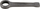 Çelës goditës unazor KUKKO 406-30, 30 mm, 185 mm, metal gri