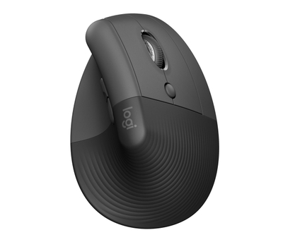 Maus Logitech Lift Vertikal Ergonomik për punë, wireless, 4000 DPI, grafit