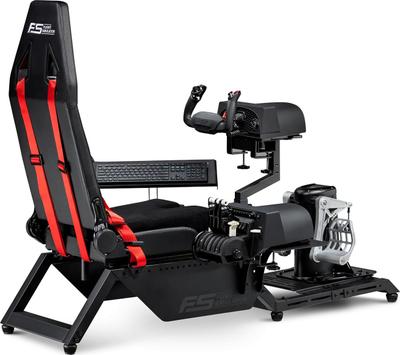 Stendë simulimi fluturimi Next Level Racing Flight Simulator Stand, e rregullueshme, skelet i fortë, ngjyrë e zezë