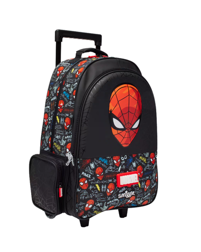 Çantë shkolle me rrota Promax Spiderman, 40x32x20cm, zezë