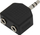 Përshtatës audio splitter 3.5mm, 2 dalje, ngjyrë neutrale