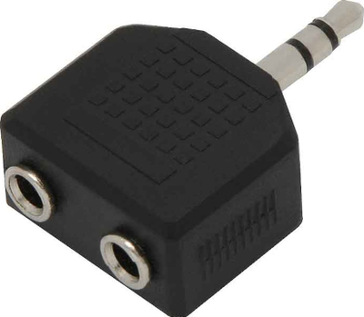 Përshtatës audio splitter 3.5mm, 2 dalje, ngjyrë neutrale