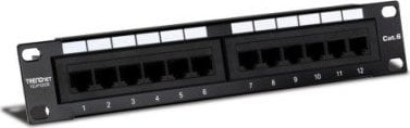Patch panel Trendnet TC Series, Cat6, 12 porta RJ45, i zi