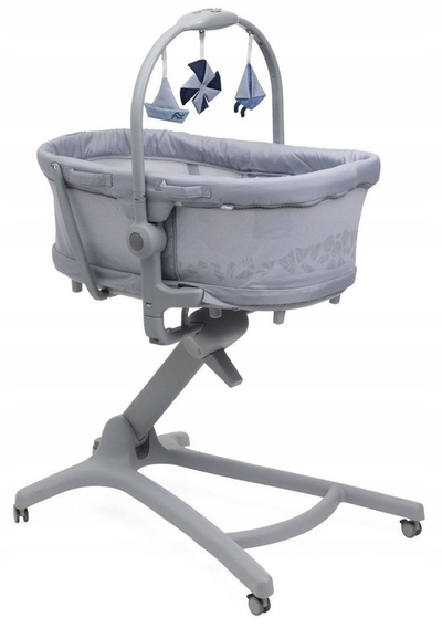 Кревет 5во1 Chicco Baby Hug Pro, прилагодлив, со играчки, сив Earl Grey