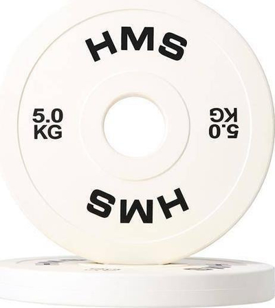 Disqe olimpike HMS CBRS50, 2 x 5 kg, çelik me gomë, ngjyrë e zezë