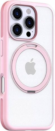 Kllëf telefoni Torras Ostand R Fusion për iPhone 16 Pro Max, me unazë 360°, magnetik, rozë