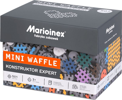 Set konstruktiv Marioinex Mini Waffle Constructor Expert, 501 copa, shumëngjyrësh