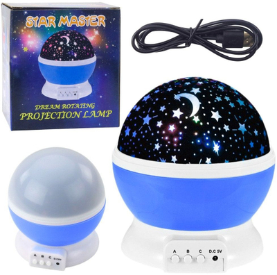 Projektor nate LED me yje Rotating 360°, 9 programe drite, blu
