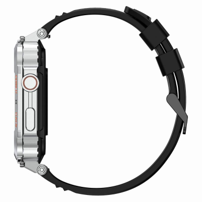 Orë e zgjuar Gravity GT6-5, ekran 1.96", Bluetooth 5.0, argjendtë me të zezë