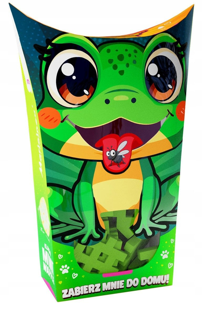 Lodër ndërtuese Marioinex Mini Waffle Pocket Pets Frog, 34 copë, jeshile