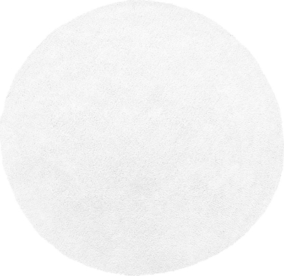 Tapet Shaggy DEMRE, rrumbullak, ø140 cm, i bardhë