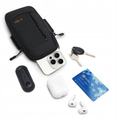 Byzylyk sportiv për krah Tech-Protect M6, universal për telefona deri 6.9", rezistent ndaj lagështirës, i zi portokalli