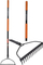 Lopatë kopshti BLACK+DECKER Bow Rake, dorezë fiberglass 150cm, metal, portokalli me të zezë