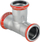 T спојка Geberit Mapress C-челик 21011, дијаметар 108mm, поцинкуван челик, сребрена