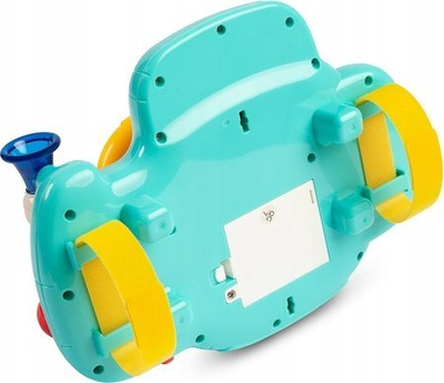 Lodër timon edukativ Toyz Turquoise, me drita dhe tinguj, për karrocë, ngjyrë turquoise