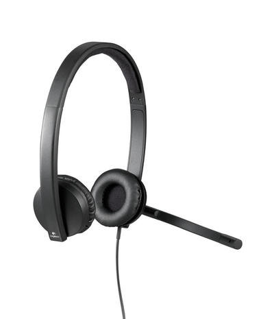 Kufje Logitech H570e, me kabllo, të zeza