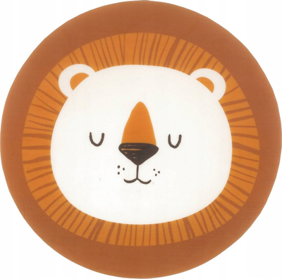 Tapet tavoline për fëmijë Lion, Ø38 cm, plastik, portokalli