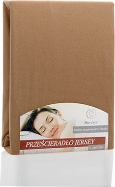 Çarçaf fitted Miss Lucy Jersey, 100x200cm, pambuk, bezhë