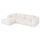 Divan këndor Bricken HM3275.02L, 3 ulëse, majtas, 282x160 cm, i bardhë