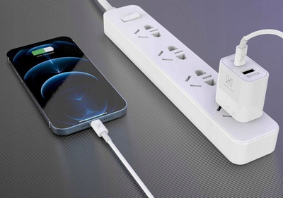 Kabllo USB Maxximus USB C në USB C, 1m, 20W, e bardhë