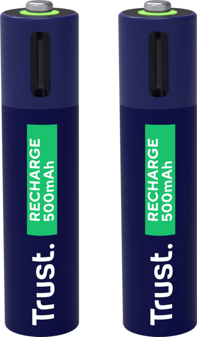 Bateri të rimbushshme Trust Recharge AAA R03, 500mAh, set 2 copë, blu
