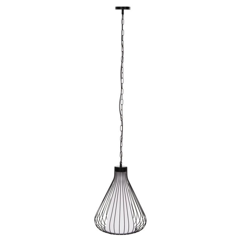 Llambë e varur tavani metalike me kapak 33x141cm (HM4074), zezë
