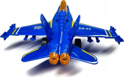 Aeroplan lodër Pro Kids DS-04, metal die cast, me mekanizëm pull back, blu