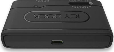 Адаптер SSD ICY Dock MB104U-1SMB, USB 3.2, 2.5\" и M.2 SATA NVMe, црн