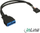 Кабел адаптер USB InLine 33449M, 19 пина во 9 пина, 0.3 m, црн