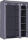Dolap rrobash portativ SONGMICS Double Canvas Wardrobe, 110 cm, me rafte dhe shinë varëse, gri i errët