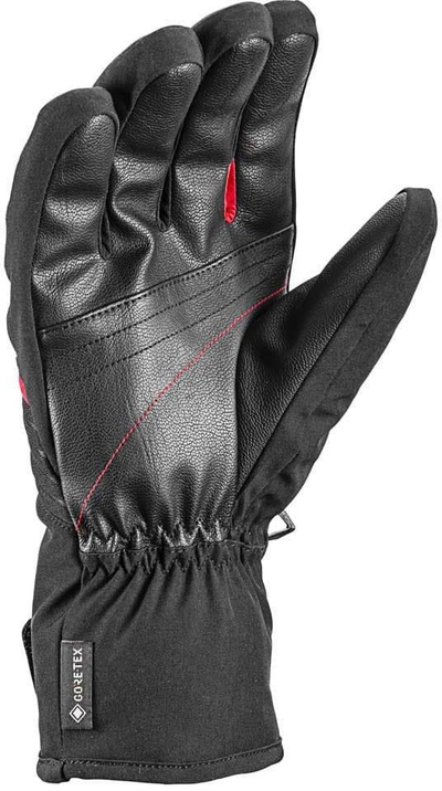 Doreza skish LEKI Vision GTX, GORE-TEX, Comfort Fit, të zeza me të kuqe, numri 10.0