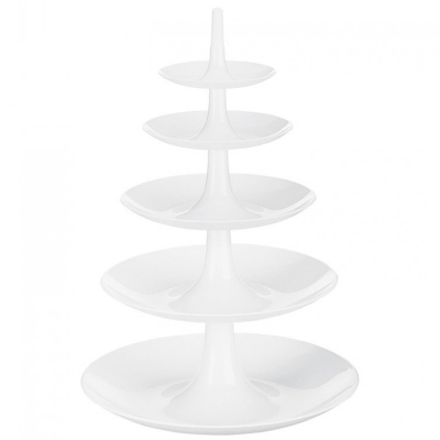 Stendë torte Koziol Babell Big, 3 nivele, plastike, e bardhë